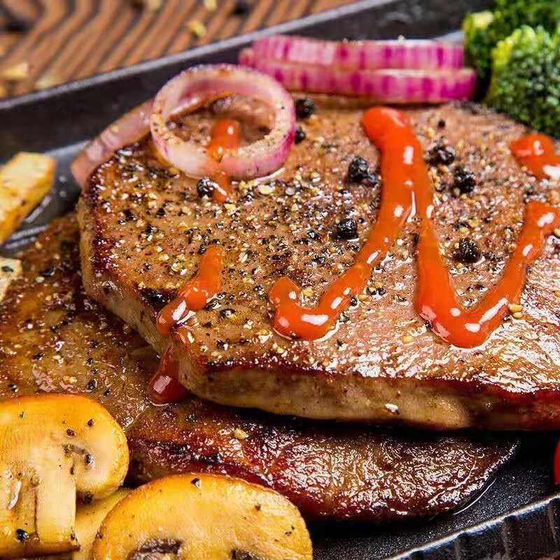 北来顺清真原肉整切西冷菲力牛排儿童黑椒牛扒牛肉餐厅同款厚切牛排 200g*2袋
