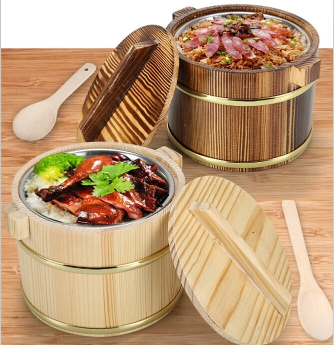 赣湘木桶饭木桶饭木桶盖浇饭盛饭装米饭小饭桶保温桶餐具商用买多 16