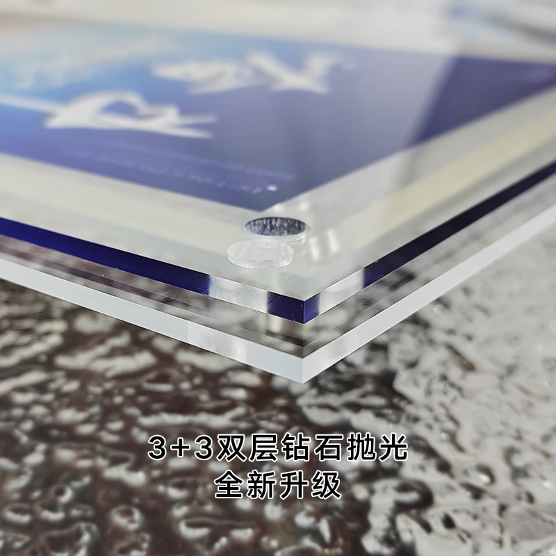 咏幻透明亚克力展板广告牌双层夹画挂墙海报框有机玻璃展示架相框