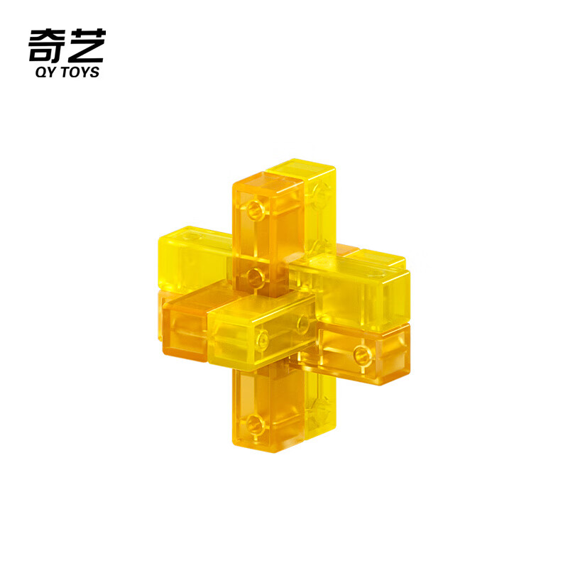 奇藝琉璃色孔明鎖解環(huán)魯班鎖中國風(fēng)兒童六一節生日禮物早教啟智玩具 六根第一代【淡月】