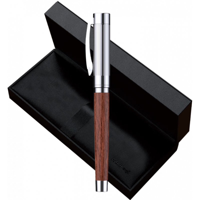 德柏（DARB）【新品】高端原木鋼筆德國筆尖節日禮物花梨木成人商務(wù)辦公學(xué)生練字專(zhuān)用領(lǐng)導長(cháng)輩送禮刻字 花梨木【單只禮盒裝】 0.5mm_F_標配_明尖