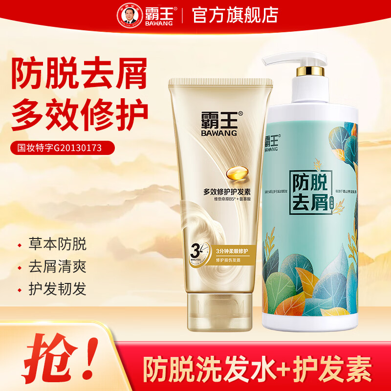 霸王防脱去屑480ml+护发素185ml