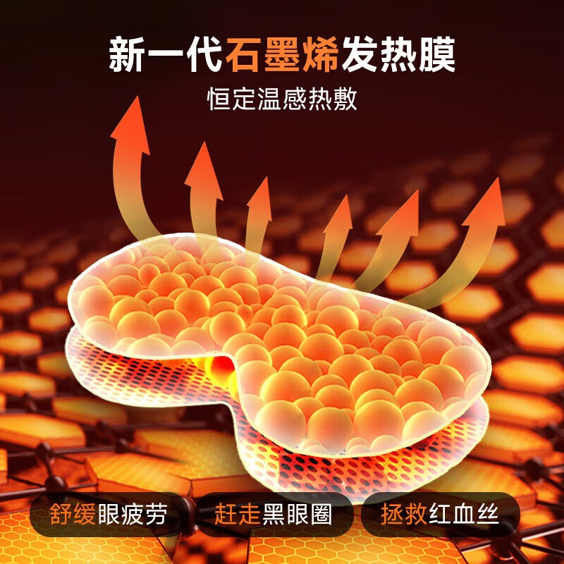 云康宝眼部按摩仪热敷眼睛眼罩冷敷升级缓解疲劳黑眼圈智能护眼按摩器送礼送长辈送男女友中秋团圆送礼 【恒温热敷眼罩】3档智能控温+透肤面料+全方位遮光