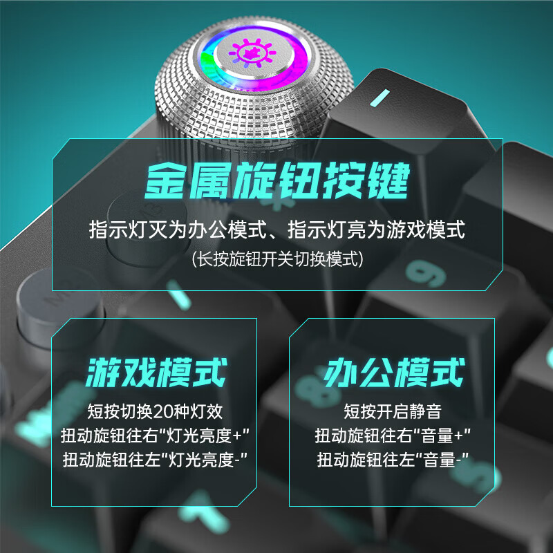 狼蛛（AULA）【顺丰】F2088Air无线蓝牙三模机械键盘鼠标套装全键热插拔游戏电竞旋钮背光电脑键鼠耳机三件套 白色【三件套】键盘+三模鼠标+有线耳机 赠桌垫 青轴