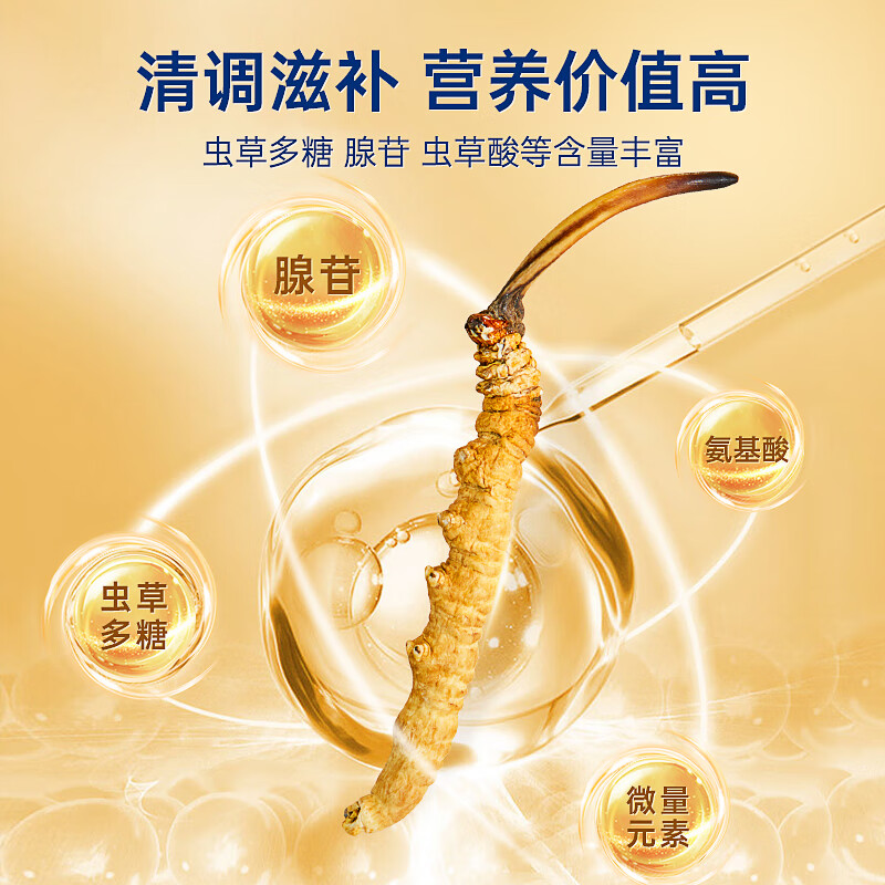 紫蓝花海冬虫夏草 头茬新干虫草滋补品过节送礼滋补健康礼盒 3-4根/g 10g*1盒 【镇店爆款】