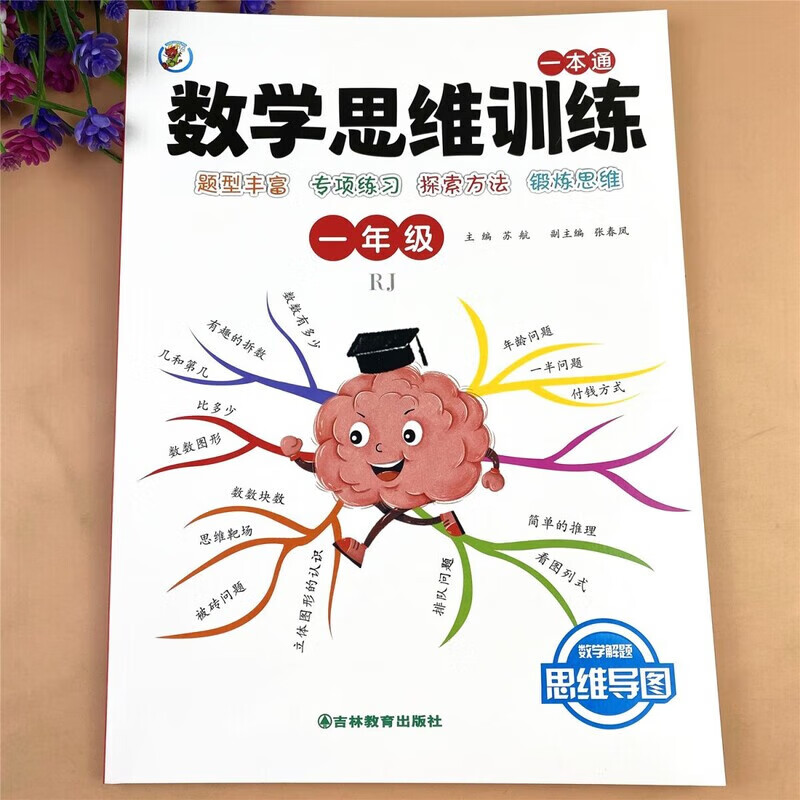 一年级数学思维训练人教版应用题卡数学思维训练书数学解题技巧 数学思维训练【人教版同步】 一年级全一册