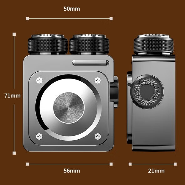 月鹰(MOONHAWK)金属胡子剃须刀磁吸双刀头合金机身电动正品剃须刀男士电动剃须刀便携双刀头 MH002 全金属机身 普通包装