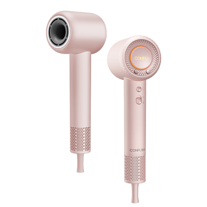 康夫（CONFU）高速電吹風(fēng)機50億等離子護發(fā)家用大功率大風(fēng)力速干生日禮物吹風(fēng)筒F9Pro粉禮盒國家補貼