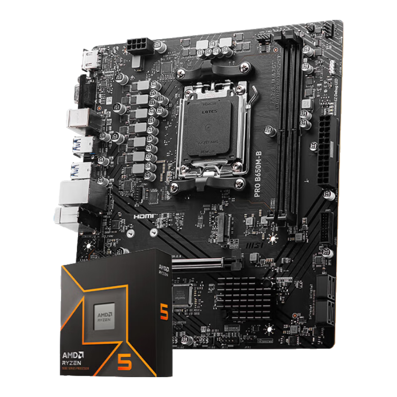 ΢�ǣ�MSI��PRO B650M-B+����AMD R5 9600X����CPU��װ