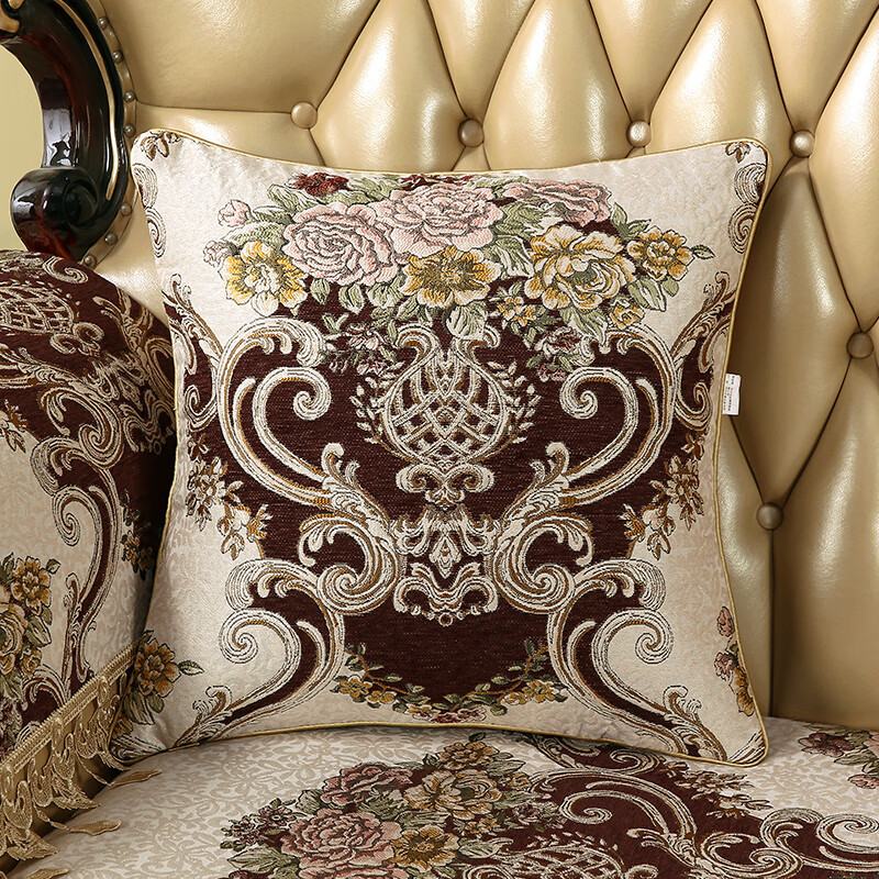 索菲娜欧式沙发垫坐垫四季通用沙发垫布高级感防滑皮沙发垫子定制靠背巾 YBN素锦华庭-咖色(雪尼尔) 扶手巾48*55cm一片(尺寸不含花边)