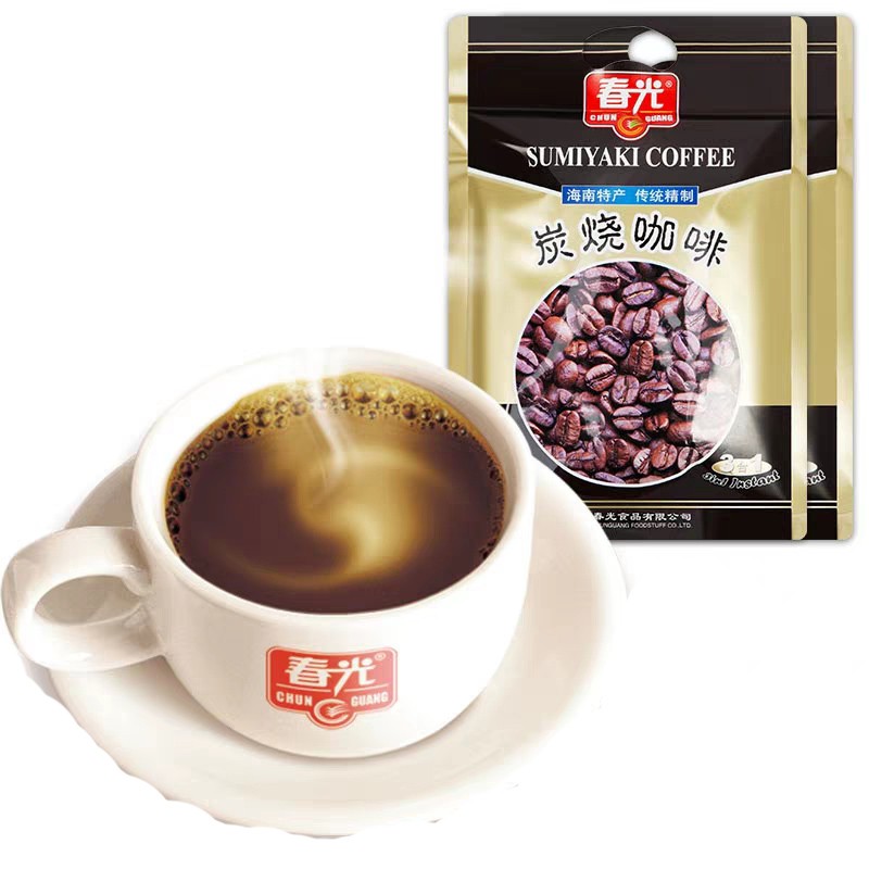 春光炭烧咖啡360克袋速溶咖啡粉海南特产冲饮代餐粉咖啡香浓炭火烘焙