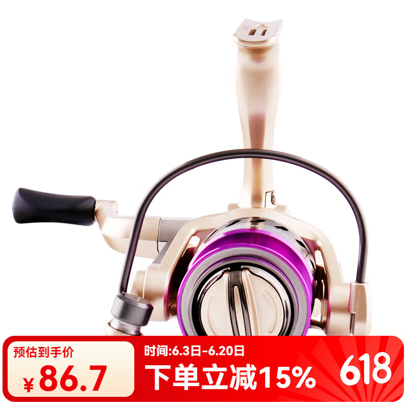 光威（GW）金帆紡車輪魚線輪5+1軸承路亞海竿前卸力魚線輪 6000