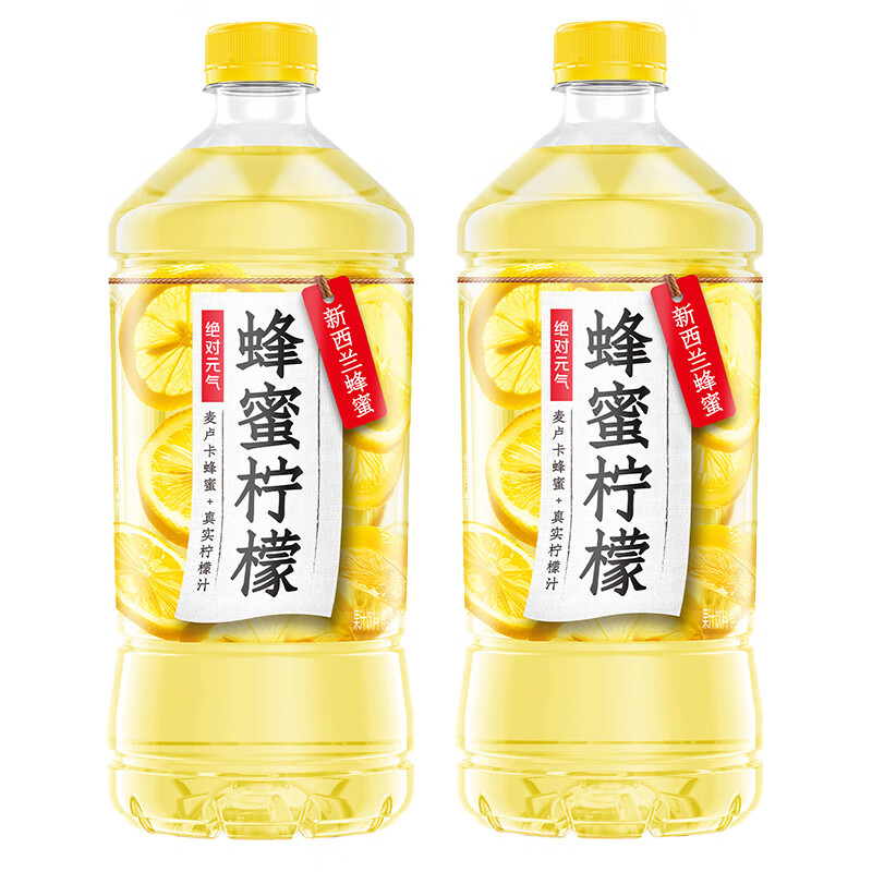 美意颂元气蜂蜜柠檬水柠檬水果汁饮料900ml/瓶生产 【大瓶装】蜂蜜柠檬水2瓶 900ml/