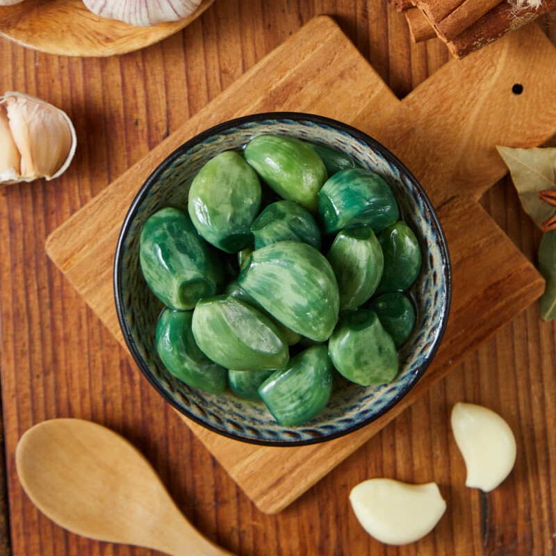 盒马工坊腊八蒜400g冷藏口感爽脆传统工艺青翠爽口甘甜不辛 腊八蒜400g*1瓶