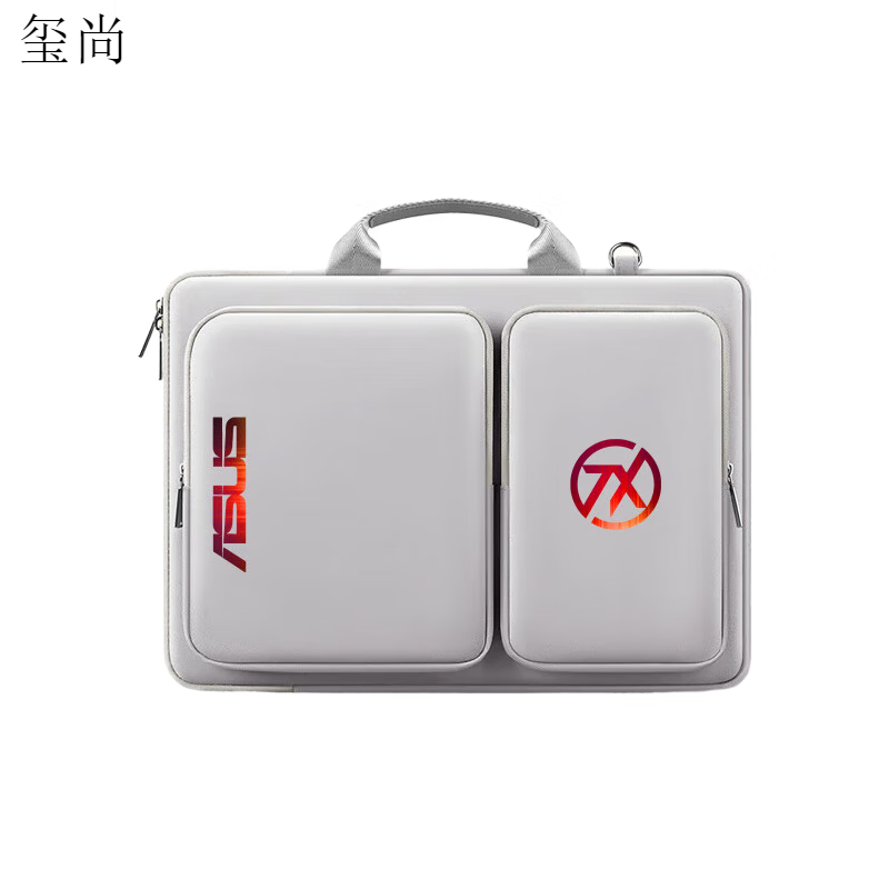 玺尚适用华硕天选6 7Pro电脑包2026天选max游戏笔记本手提单肩背包防 升级款灰色+蓝色天选蓝字 双层加 15.6英寸 可放89键盘
