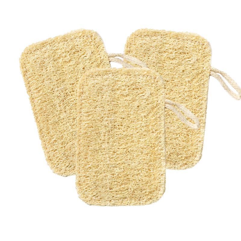 京东京造 百洁布 天然丝瓜络洗碗百洁擦 厨房刷锅洗碗不沾油神器【3只】