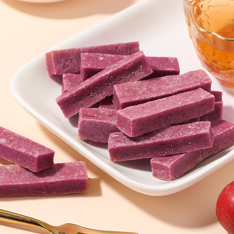 味滋源山楂条山楂卷儿童休闲零食 怀旧小吃美味点心 紫椹山楂条500g/袋 2袋