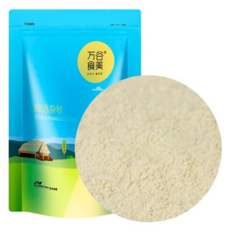 萬谷食美苦蕎粉石磨苦蕎面粉雜糧面粉苦蕎麥面粉2斤