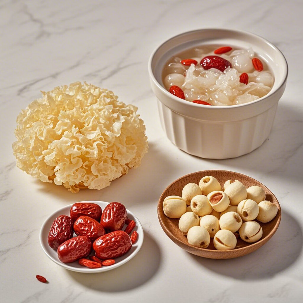 古松银耳 古田糯耳银耳雪耳丑耳碎莲子百合银耳羹食材早餐营养代餐 银耳40g*2袋