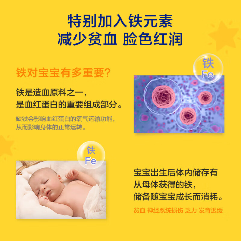 美赞臣Enfamil维生素滴剂新生婴幼儿铁强化复合8种维生素营养补充D剂 铁+复合维生素滴剂 50ml*1瓶