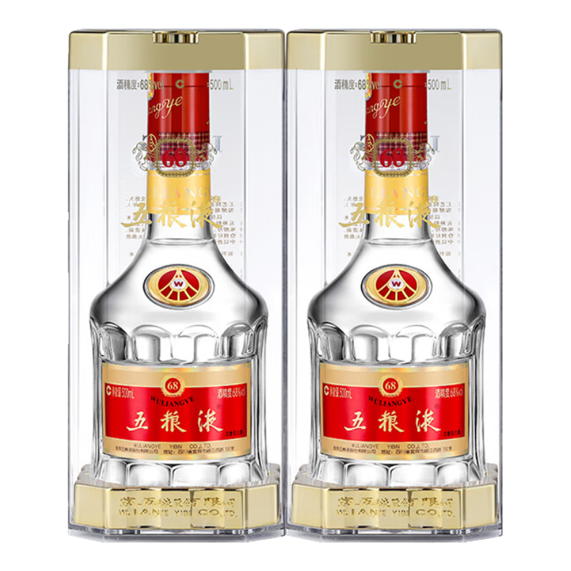 wuliangye/����Һ ���� 68�� Ũ���� 500ml 2ƿ 1700Ԫ