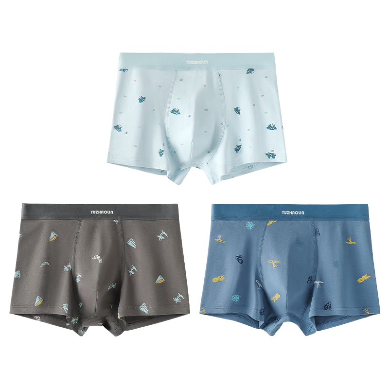 俞兆林青少年内裤儿童内裤男童纯棉初高中生发育青春期内裤12-16岁大童 33.2元