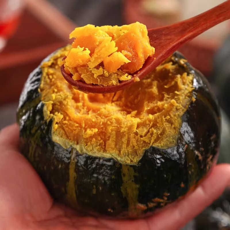 BUY新鲜贝贝南瓜当季蔬菜现摘现发日常代餐宝宝辅食美味软糯整箱包邮 5斤 贝贝南瓜带箱 单果(150-200g)