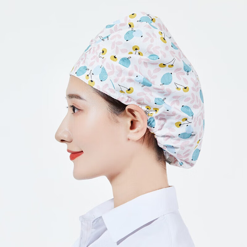 |厨房帽子厨师帽女防油烟炒菜烧饭餐饮防尘食品烘培车间工作卫生帽 厨房帽子-火烈鸟-一个装