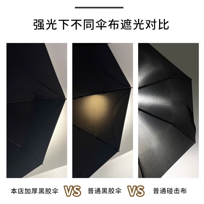 明佳匠400骨 雨伞全自动男女便携折叠大号遮阳伞商务太阳伞防晒晴雨两用 【400骨】加固黑胶自动伞-高级黑 【可定制logo-晴雨两用-不漏雨】