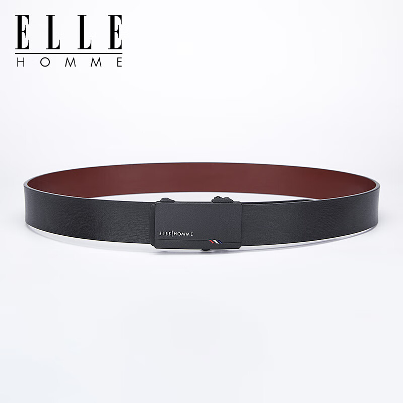 ELLE HOMME法国品牌男士皮带真皮自动扣内扣腰带商务裤带生日礼物送爸爸男友 902047【磨砂】 115cm -130cm联系客服指定
