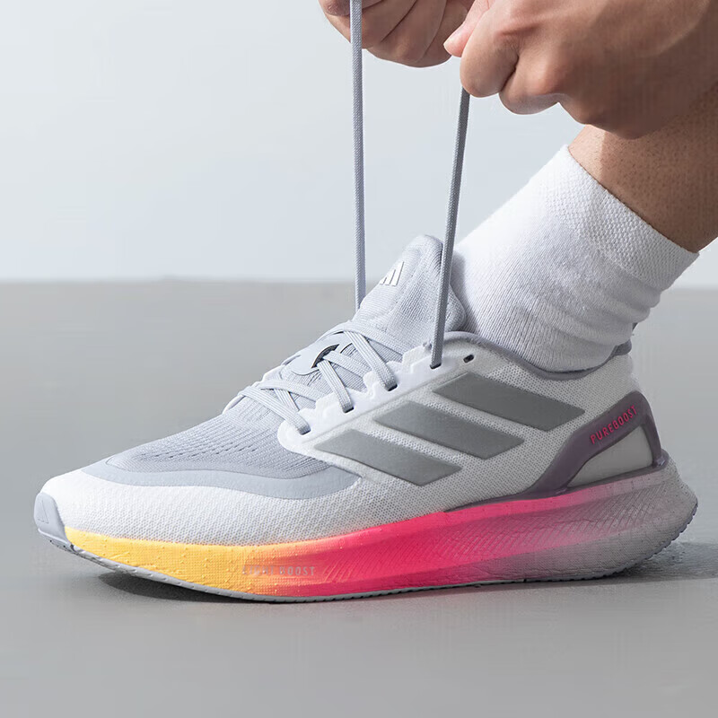阿迪达斯 （adidas）中性 跑步系列 PUREBOOST 5 跑步鞋 IE8463 白色  38.5