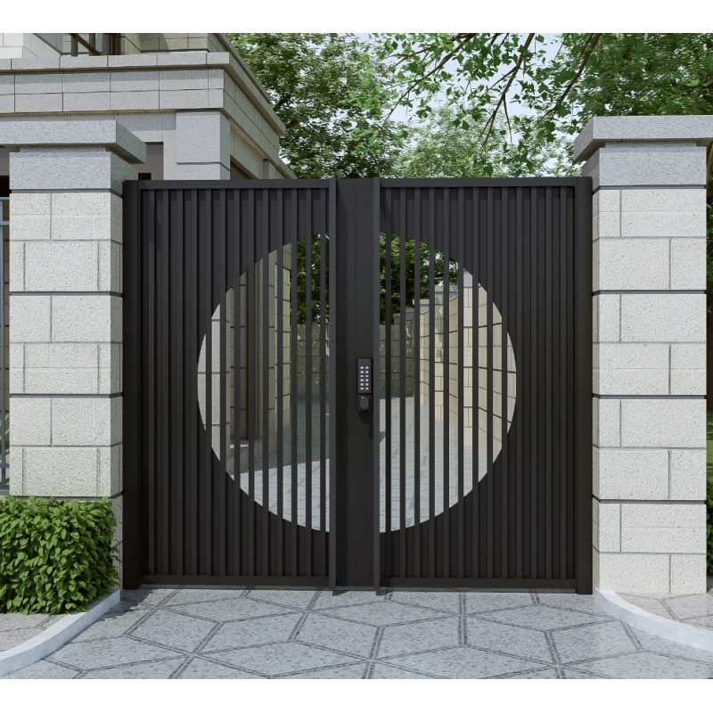 铝合金大门铁艺庭院门别墅大门百叶门户外不锈钢现代简约乡村院子花园