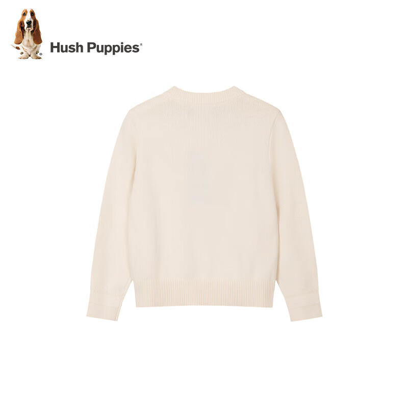 暇步士（Hush Puppies）【拜年服】童装儿童男女大童春秋新款舒适新年红色百搭线衣 经典红 170