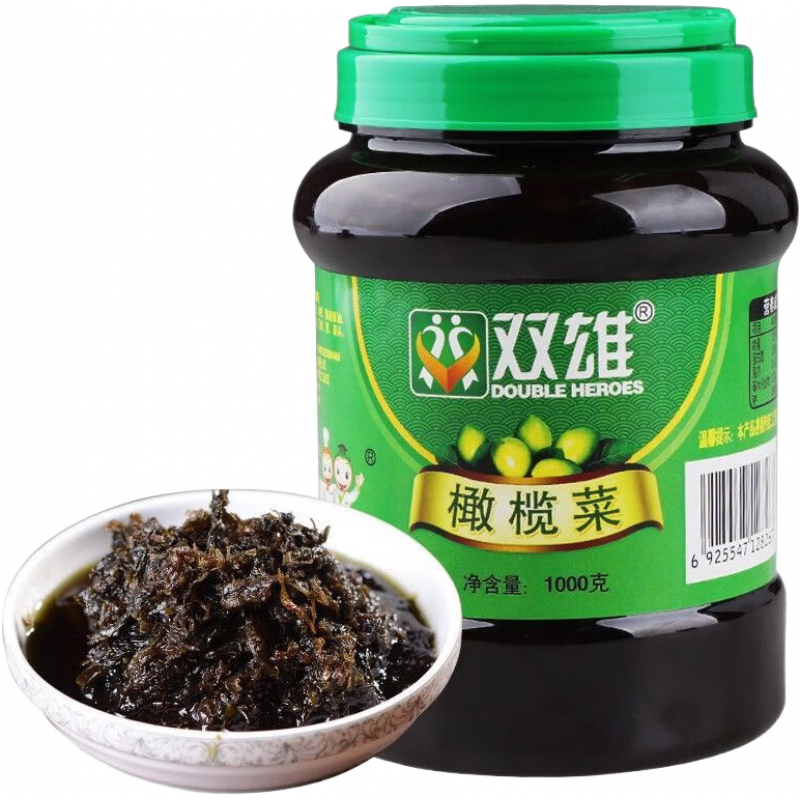 雙雄橄欖菜劑雙雄正宗潮汕特產(chǎn)橄欖菜瓶裝下飯菜轉(zhuǎn)內(nèi)銷食品 橄欖菜1瓶(1000g*1)
