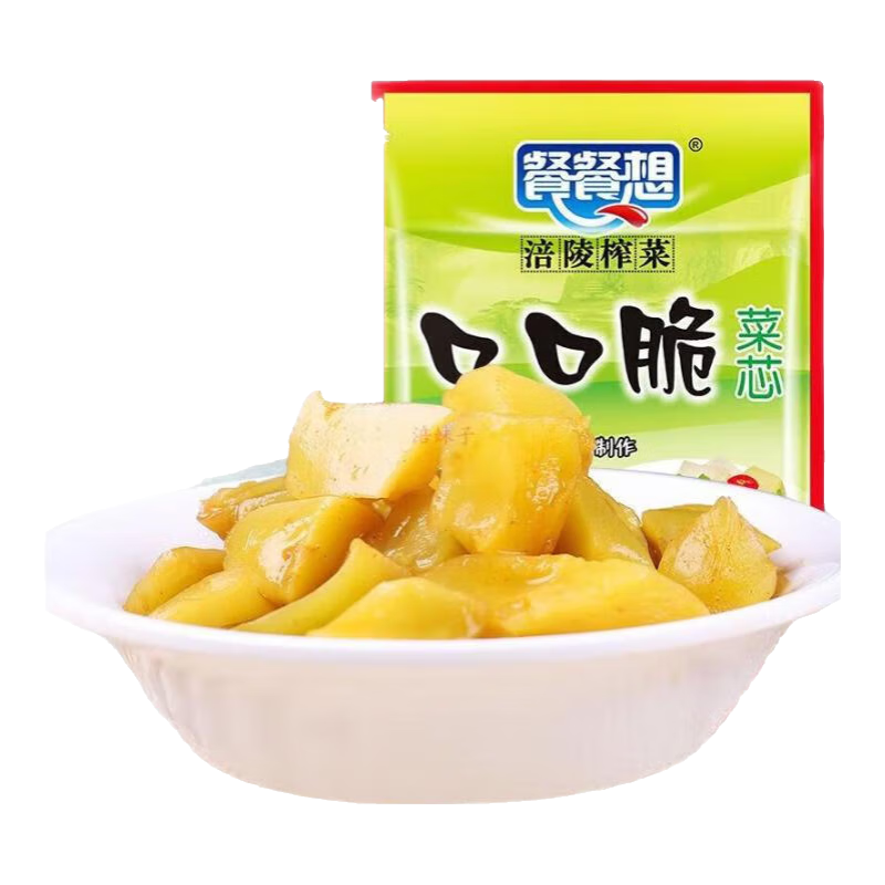 重庆涪陵口口脆榨菜芯50g去皮筋清淡不辣小包装早餐下饭菜 榨菜芯50g*10包