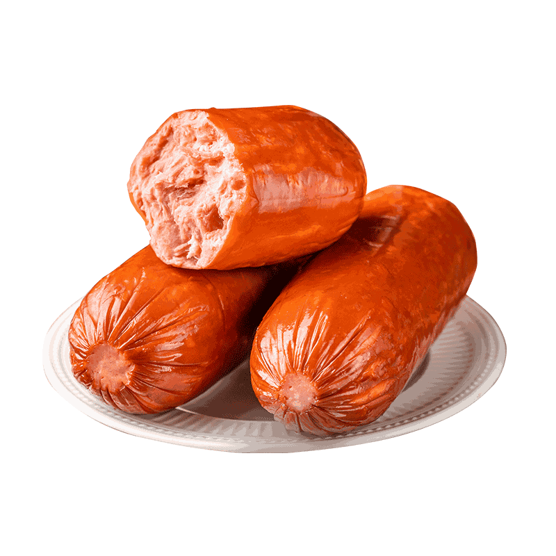 京东京造 梨木烤无淀粉火腿 净重400g 开袋即食速食香肠火腿肠烧烤肠