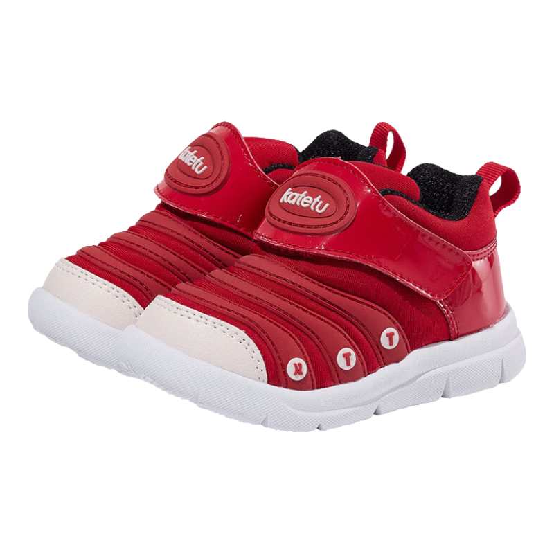 卡特兔宝宝学步鞋婴幼儿童鞋男童秋运动鞋1-5岁女童毛毛虫机能鞋X3CF008