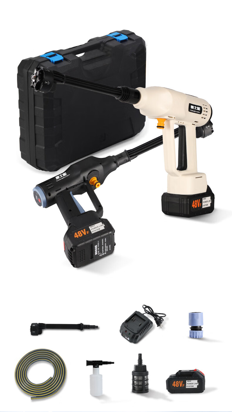 康仕能k1电显高压无刷锂电洗车机大功率无线 线车用家用商用洗车 新款