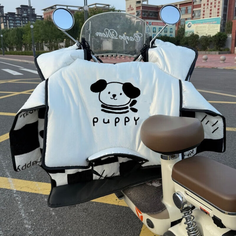 2025新款冬季挡风被电动车挡风被冬季加绒加厚保暖新款防水摩托车 普通款_【通风夏季款随机发】