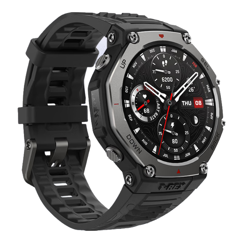 AMAZFITT-Rex3智能運動手表戶外GPS定位軌跡導航防水手環(huán) T-Rex3玄武黑