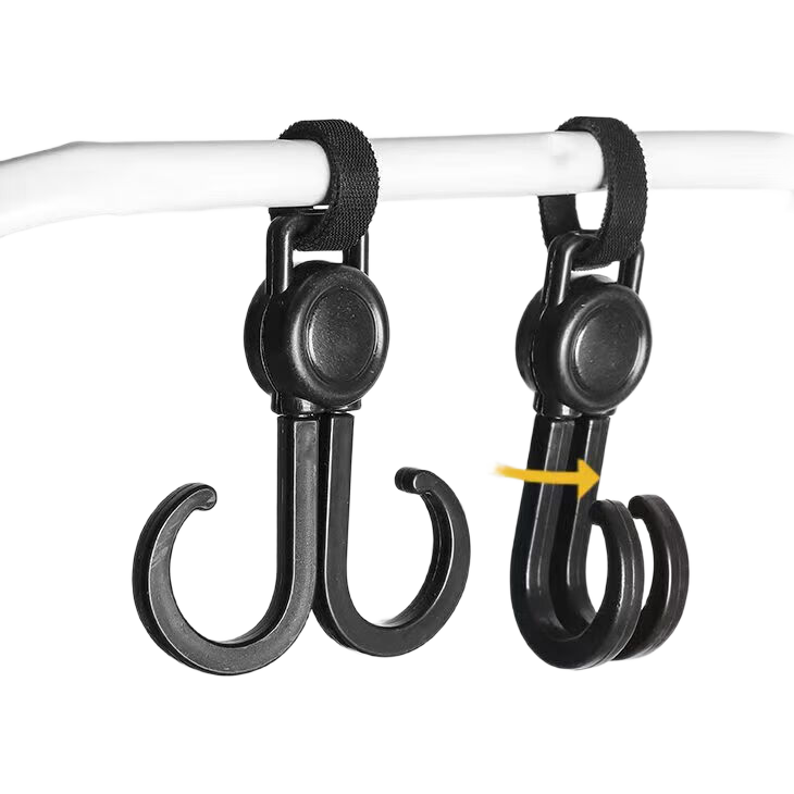 户外挂钩电动车自行车挂钩 强力承重悬挂神器婴儿车推车挂包勾儿童车万能通用钩子 挂钩2个装