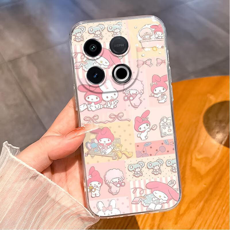 良友情iqooz10Turbo手机壳蜡笔小新爱酷iqooz10Turbopro透明iqoo z10 Turbo pro高透可爱男女防摔软胶情 粉嫩美乐蒂CS6012透明太空壳 IQOO Z10 Tur