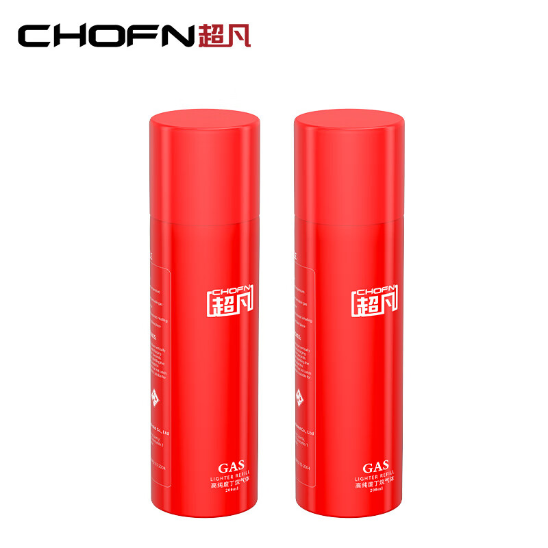 超凡防风打火机气体充气罐 打火机通用丁烷气体充气瓶雪茄打火机 【新款小红瓶】打火机充气瓶 1000ml 共5瓶