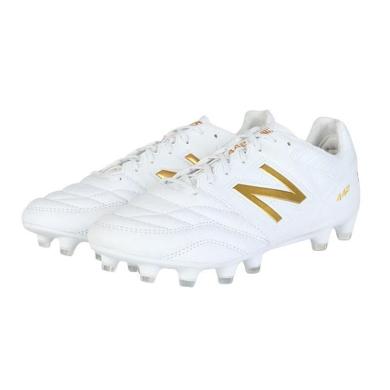 NEW BALANCE硬地足球鞋男子專(zhuān)業(yè)HG底防滑耐磨人造革皮革足球靴 White 20 |25.5