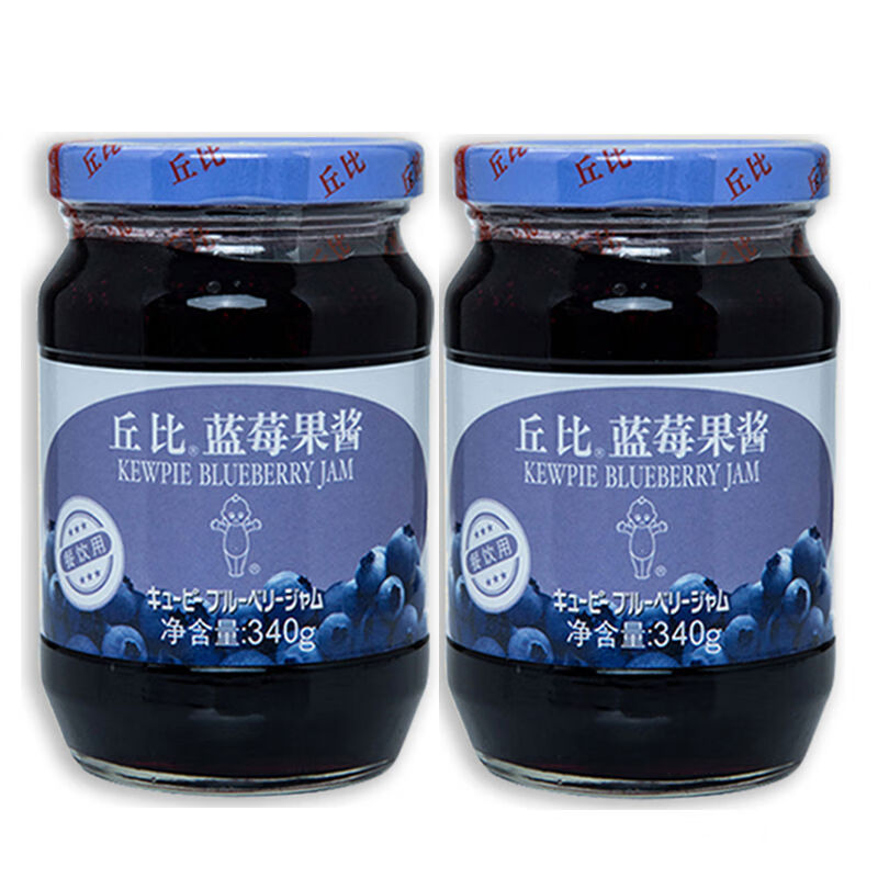 丘比蓝莓果酱340g草莓酱水果酱涂抹土司面包三明治蓝莓
