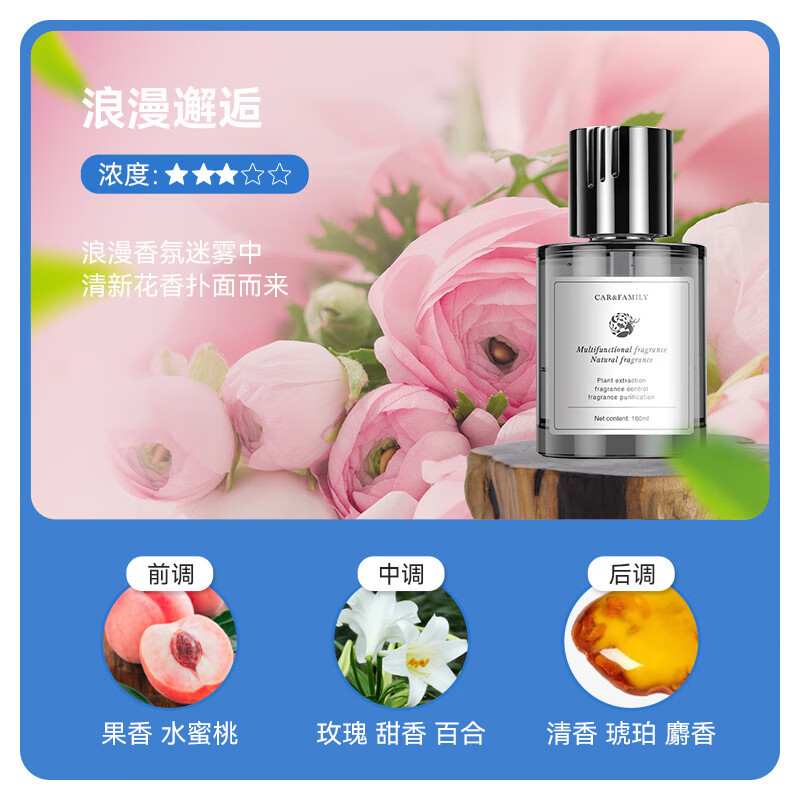 其他【工厂直供】车载香水香薰魅影汽车摆件车载香薰汽车香水汽车用品 香薰-浪漫160ml