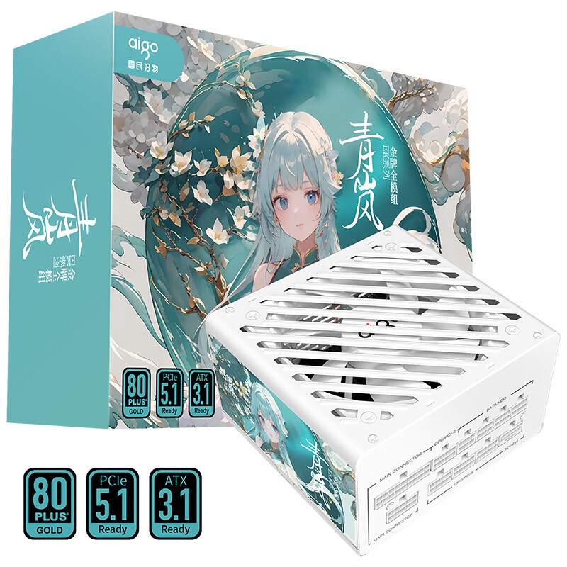 �����ߣ�aigo�����EK750W ����ȫģ�� ��ɫ ̨ʽ��������Դ ATX3.1/ȫ��ϵ����/ECO������ͣ/5060Ti