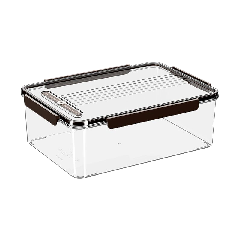 家の物語(yǔ)（KATEI STORY）日本大容量保鮮盒冰箱保鮮收納盒冷凍冷藏專(zhuān)用水果蔬菜冰箱儲(chǔ)物盒 四面卡扣款密封款 6000ml 2件套