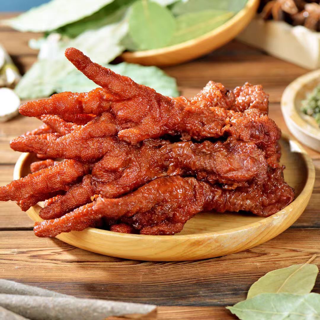 鸿雁虎皮凤爪独立小包原味香辣味即食卤味鸡爪解馋宿舍追剧休闲零食 香辣味虎皮凤爪1袋(30g*4个)
