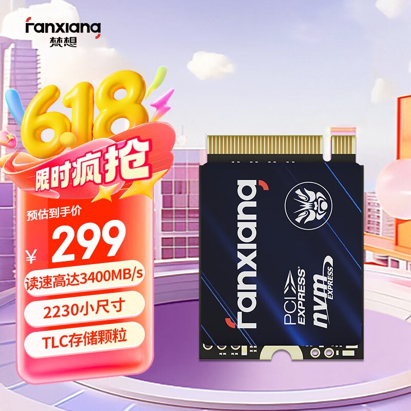 梵想（FANXIANG）512GB SSD固态硬盘 M.2接口NVMe协议PCIe3.0 2230小尺寸规格 电脑游戏机扩展硬盘 S532